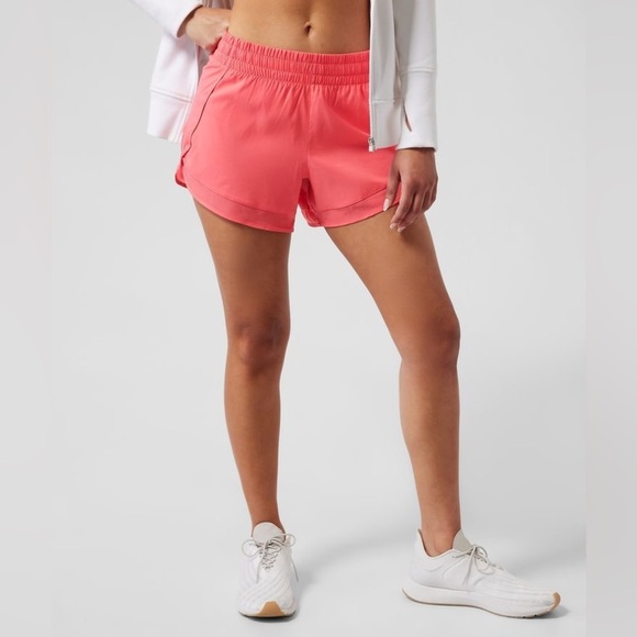 Athleta Pants - Athleta Mesh‎ Racer Run Mid-Rise Shorts 4” Small